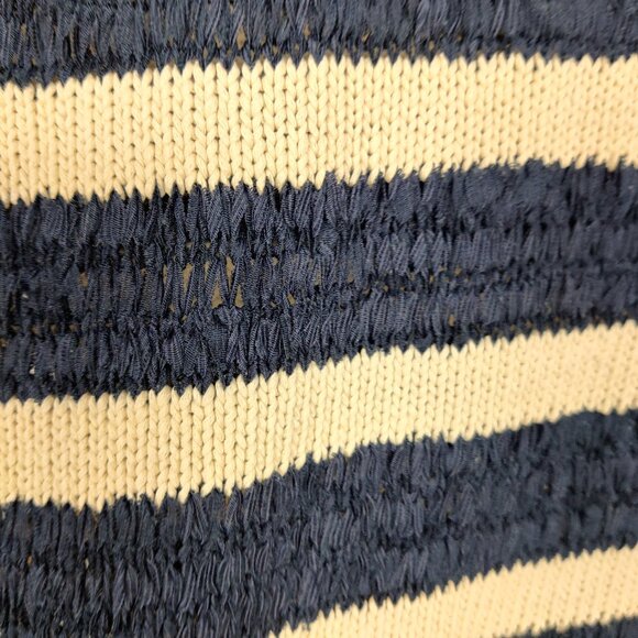Tommy Bahama Women's Sweater Size L Striped Blue Cream Knitwear Cotton Outerwear - Picture 5 of 10